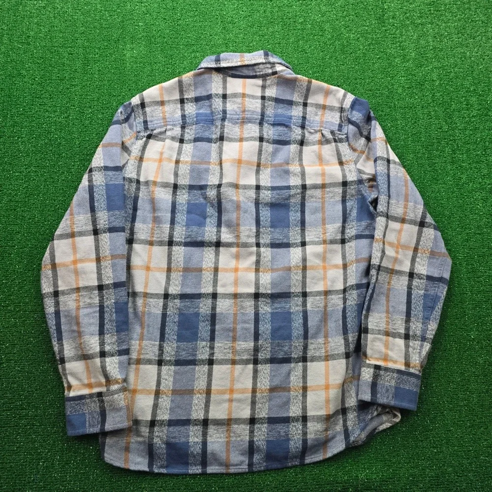 The North Face Arroyo Flannel Shirt‎ Mens Medium Blue Gray Plaid Button Up
